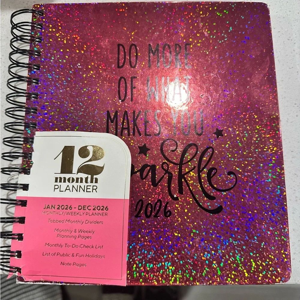 Colorful Glitter 12-Month Planner